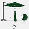 Best Choice Products 10ft 360° Rotating Cantilever Easy Auto Open Patio Umbrella w/ Solar LED Lights